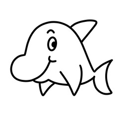 shark cartoon doodle