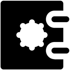 Writing pad, flat icon of jotter 