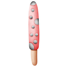 Single red ladybug snack