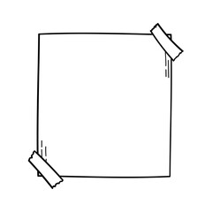 Obraz premium Paper Handdrawn Outline
