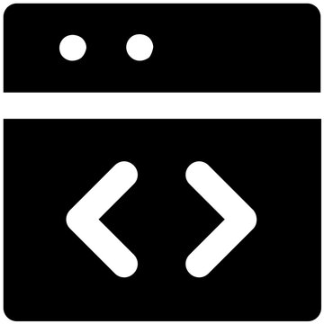 Programming language, icon design of HTML coding 