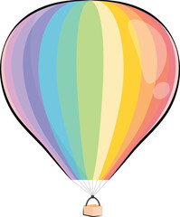 hot air balloon vector image
