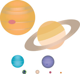 Planets vector image or clipart