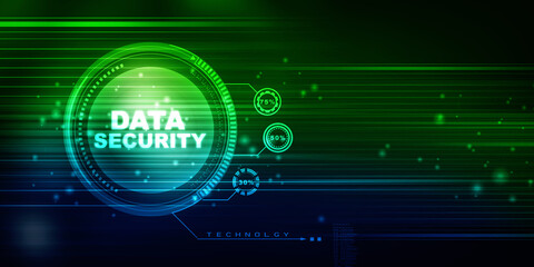 2d illustration abstract data security

