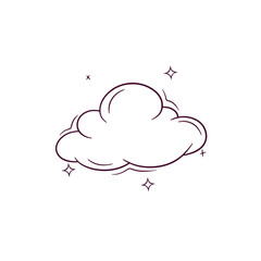 Hand Drawn Cloud. Doodle Vector Sketch Illustration