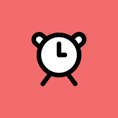A handy flat icon of alarm clock 