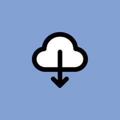 An editable icon design of cloud upload 