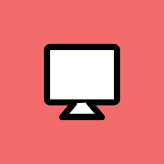 Warning sign, flat icon of exclamation mark 