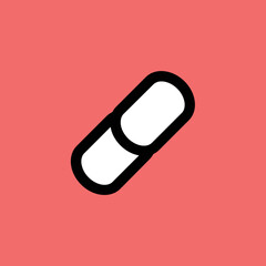 Icon of bandage on a colored background 