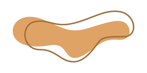 Abstract liquid shape. Fluid aesthetic flat color design vector illustration template. Ready to use for print and web design