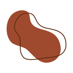 Abstract liquid shape. Fluid aesthetic flat color design vector illustration template. Ready to use for print and web design