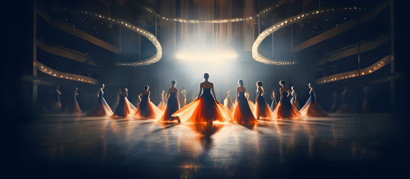 background with dancers