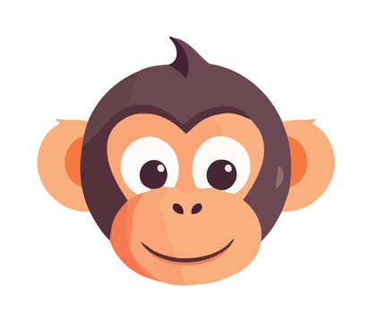 Smiling macaque cartoon animal