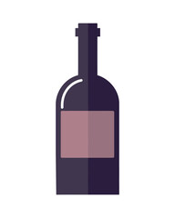 Wine bottle icon design for winery celebration