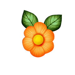 flower, orange