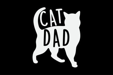 Obraz premium Cat Dad Funny Father's Day T-Shirt Design