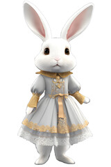 Fototapeta na wymiar bunny rabbit in fancy dress