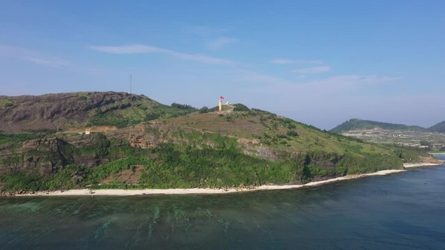 Aerial view of Ly Son island, Quang Ngai, Vietnam