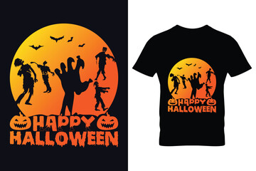 Happy Halloween. Halloween t-shirt design template.