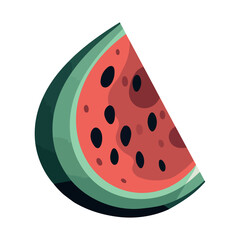Juicy watermelon slice, fresh fruit