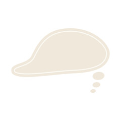 cute earth tone color Bubble talk. Hand-drawn speech bubble. Talk chat speak message. Empty blank comment. Vector illustration design