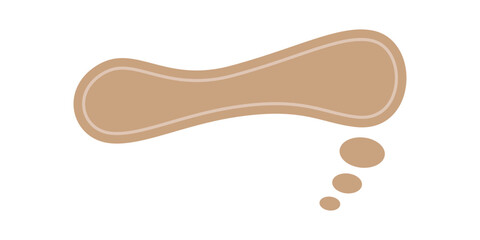 cute earth tone color Bubble talk. Hand-drawn speech bubble. Talk chat speak message. Empty blank comment. Vector illustration design