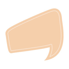 cute earth tone color Bubble talk. Hand-drawn speech bubble. Talk chat speak message. Empty blank comment. Vector illustration design