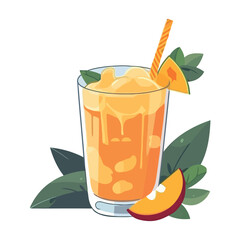 Fresh organic fruits cocktail