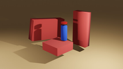 Abstract scene geometry shape rendering