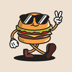 Cool mascot burger