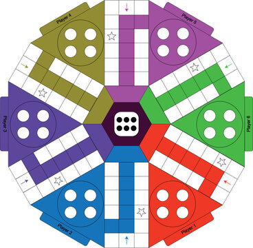 Ludo board modelo vetor imprimível