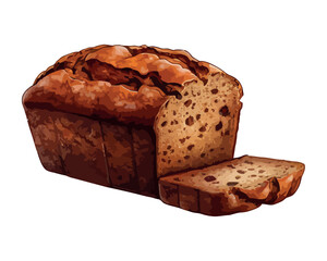 A rustic bread, freshly baked with organic flour