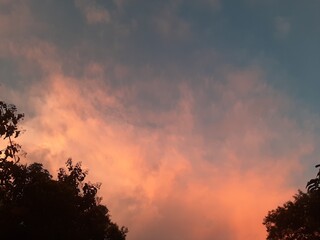 Evening view in the sky