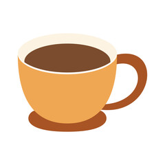 Coffee Illustration Isolated On White Backgroud. A Cup Of Coffee, Iced Coffee, Hot Coffee, Flat Carton Illustration. energetic beverage brewing cafe or bar and restaurant.