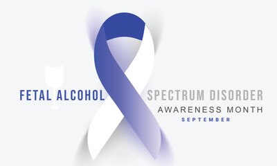 International Fetal alcohol spectrum disorder awareness month. background, banner, card, poster, template. Vector illustration.