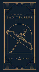 Sagittarius Signs Symbol Zodiac Illustration