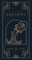 Aquarius Signs Symbol Zodiac Illustration - 613745187