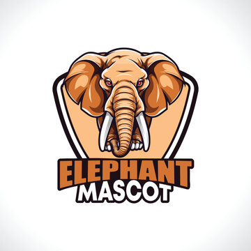 Elephant Mascot Logo Design Elephant Vector