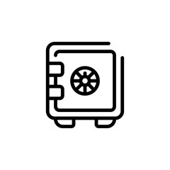 economy safe box sign symbol vector