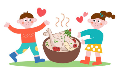 삼계탕 and Korean food