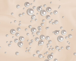 Pearl drops  pink background