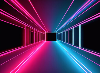 abstract tunnel with light