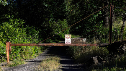 Rusty Gate on nature path