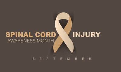Spinal cord injury awareness month. background, banner, card, poster, template. Vector illustration.