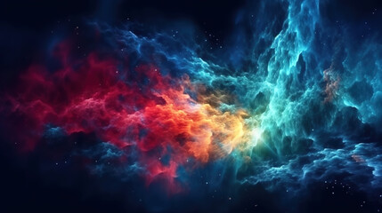 Obraz na płótnie Canvas Space Colorful Galaxy Background Generative AI