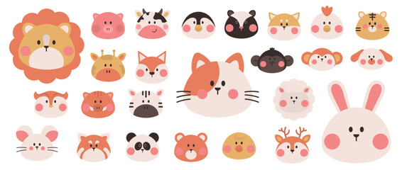 Fototapeta premium Cute & Playful Animal Head Graphic 1