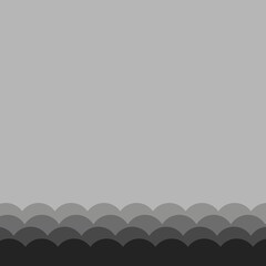 background illustration of monochrome sky cloud with copy space of your text