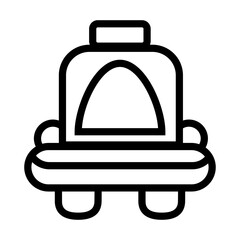 Vector travel icons set outline style