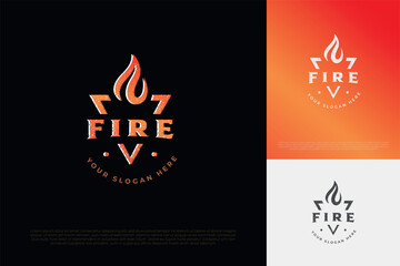 Fire logo for hot bar and restaurant