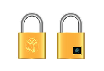 Fingerprint padlock vector design. vector illustration. EPS 10 